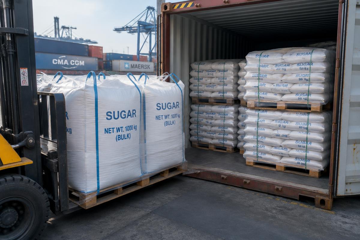 AÇÚCAR — Carregamento para exportação