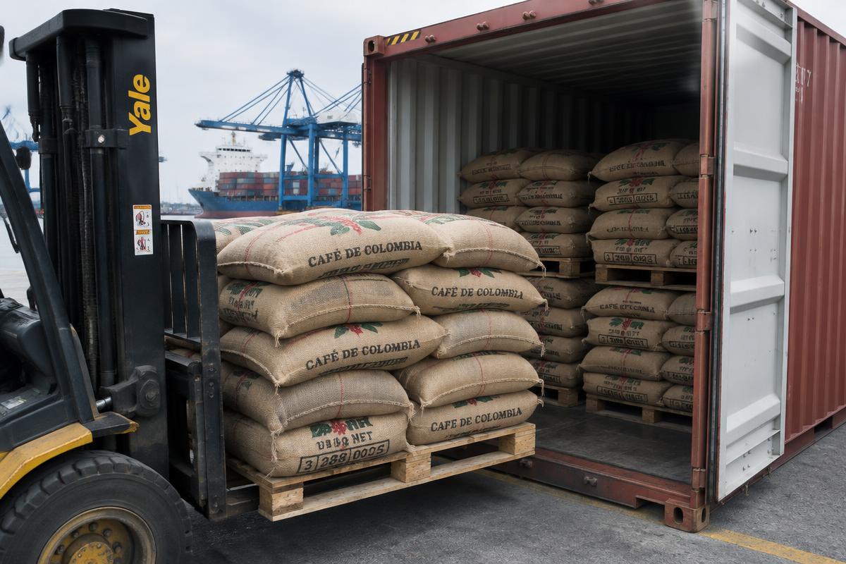 CAFÉ VERDE / CAFÉ BENEFICIADO GRÃO CRU — Ovação de contêiner para exportação