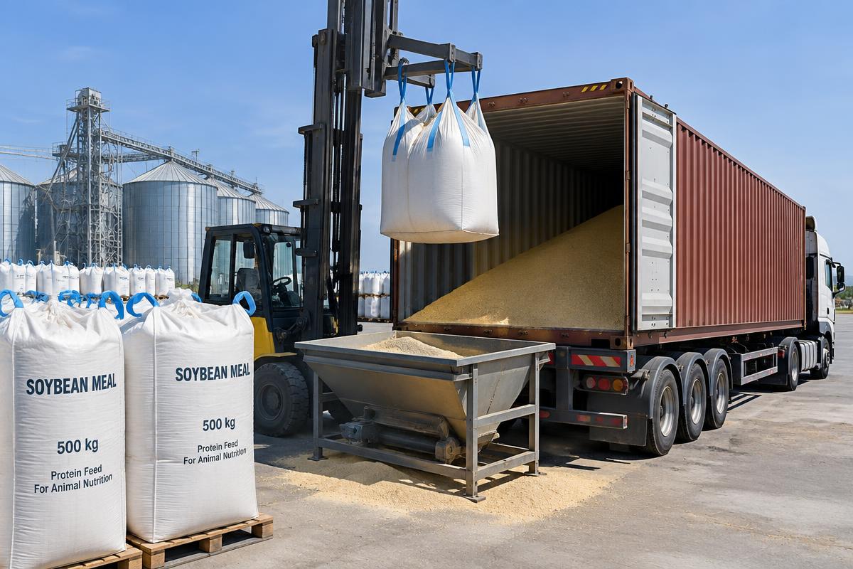 FARELO DE SOJA — Carregamento em big bags e contêiner